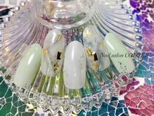 ネイルサロン カラーエイト(Nailsalon COLOR.8)/グリーン系ネイル・大理石