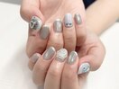 マグネットミラーブルーネイル