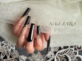ネイルファリス(NAiL FARiS)/ブラック×シンプルアート