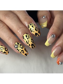 ネイルアトリエビー(nail atelier be’)/レオパードデザイン