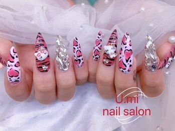 ユミ(U mi)/チップ長さ出し*ギャルネイル