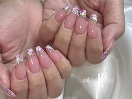 【ジェル】シェル×グリッター