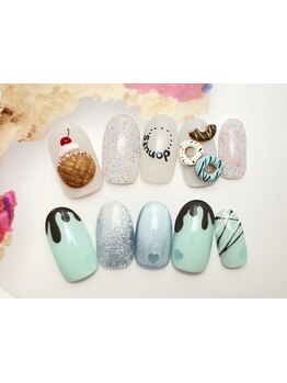 手描きアートが得意なサロン