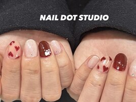 バレンタインネイル