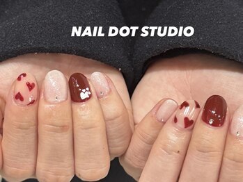 バレンタインネイル