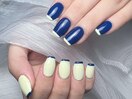 持ち込みアシメ細フレンチネイル