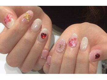 ラズネイル(RUZ'S NAIL)/【秋本】バレンタインネイル