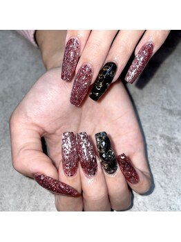 スカルプ2本アート