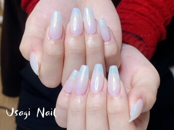 ウサギネイル 新大久保店(usagi nail)/マグネットフレンチ秋可愛い