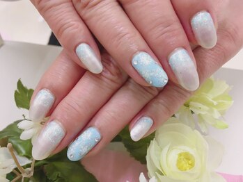 プルミエ ネイル(Premier Nail)/水色☆雪の結晶ネイル