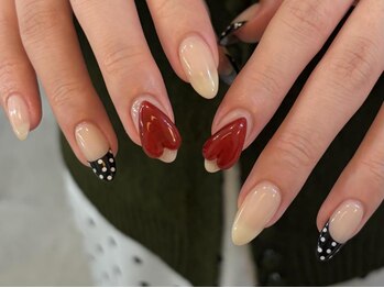 アイネイルズ 天神今泉店(I-nails)/【yoko】ぷっくりハート