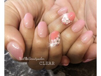 ネイルアンドビューティーサロン クリア(CLEAR)/3Dフラワーネイル☆