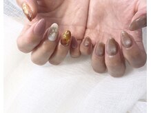 08ネイル(08 nail＆school)/べっ甲×ギャラクシー