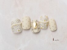 アイネイルズ 横浜EAST店(I-nails)/落書きお花ぷっくりネイル