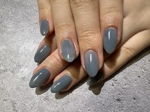 燈乃工房 三重鈴鹿本店(あかりのこうぼう)/くすみ系ブルーグレーネイル