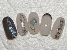 サローネ レジーナ(salone Regina)/春ネイル/バラ/フレンチ/ミラー