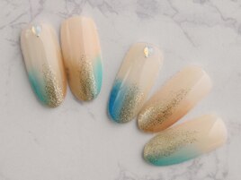 先端ツーカラーグラデーション