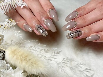 サロンドフォーエイチ(salon de 4H)/チェック×上品グレージュ☆