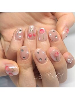 ネイルスペース ジェイズ ピンキー(NAIL SPACE J's PINKY)/さくらんぼネイル