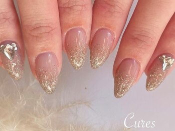 キュアーズ ネイル(CURES NAIL)の写真/【オフ込！ブライダルネイル¥5500～】一生に一度★大切な日は特別なネイルで！前撮りにもオススメ◎