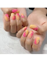 ブラン(blanc)/カラフルタイダイネイル！