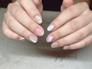 ユユネイル(yuyu nail)/【深爪育成】長さ出し+アート5本