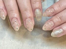 ワンホンネイル　大人ネイル