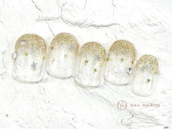 ネイルメゾン 池袋店(NAIL MAISON)/ゴールドラメ¥4800