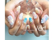 ネイルサロン べルフ(nail salon Verf)/人魚の鱗ネイル♪