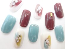ネイルサロン クイール 小山店(NAIL SALON QUILL)/ワンカラー+ぬりかけアート☆