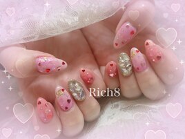 逆グラデラブリーネイル