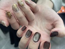 イビズ 新宿店(eviz)/ちぐはぐネイル