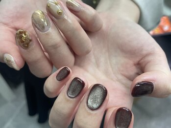 イビズ 新宿店(eviz)/ちぐはぐネイル