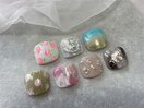 フットネイル　親指アート