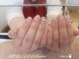 キラキラ押し花ネイル