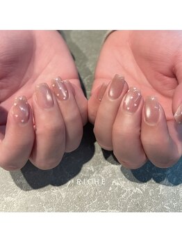 リッシュ(RICHE)/ハートホロ×ドットネイル