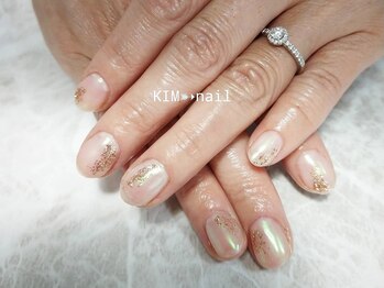 ケイアイエムネイル(KIM nail)/オーロラ×ラメ