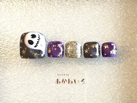 ハロウィン　フットネイル