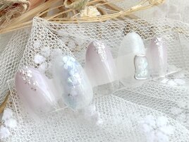 紫陽花閉じ込めネイル◆￥7990