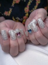 ホランイネイル(HORANGI NAIL)/ラメ＋有料パーツ