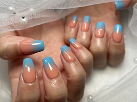 ワンカラー★グラデーション★青