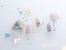 夏フットネイル/シェル/海
