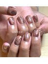 ブラウンぷっくりネイル☆