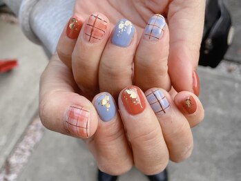 パラジェル冬ネイル長さ出し