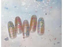 ネイルサロン&スクール ジーナ(GINA)/彩りチェックネイル