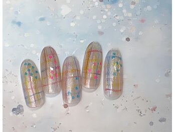 ネイルサロン&スクール ジーナ(GINA)/彩りチェックネイル