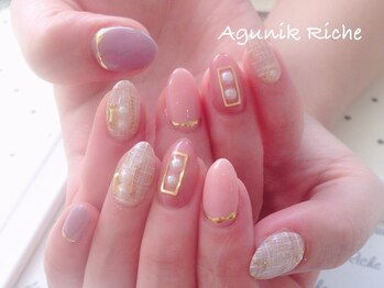 アグニークリッシェ(Agunik Riche)/【ツイードネイル】