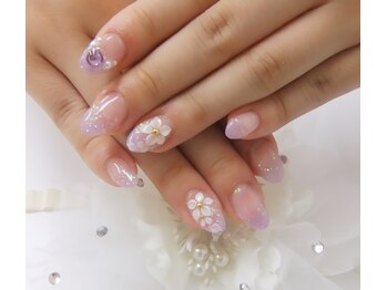 ネイルサロンミキ 横浜(MIKI)/3Dフラワーアートネイルスカルプ