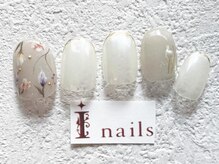 アイネイルズ 梅田店(I nails)/手描きフラワーブライダル
