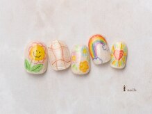 アイネイルズ 横浜EAST店(I-nails)/カラフル落書きネイル